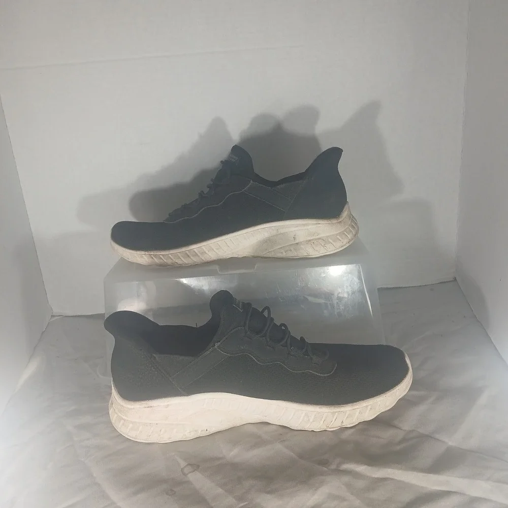Skechers‎ Bobs Slip-ins Sneakers 9 Black Hands-Free Walking Shoes 117500